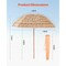 8 Ft Tiki Umbrella Thatched Patio Tilt Hawaiian Style Grass Pool